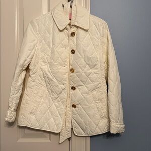 Lilly Pulitzer Cream Quilted Barn Jacket